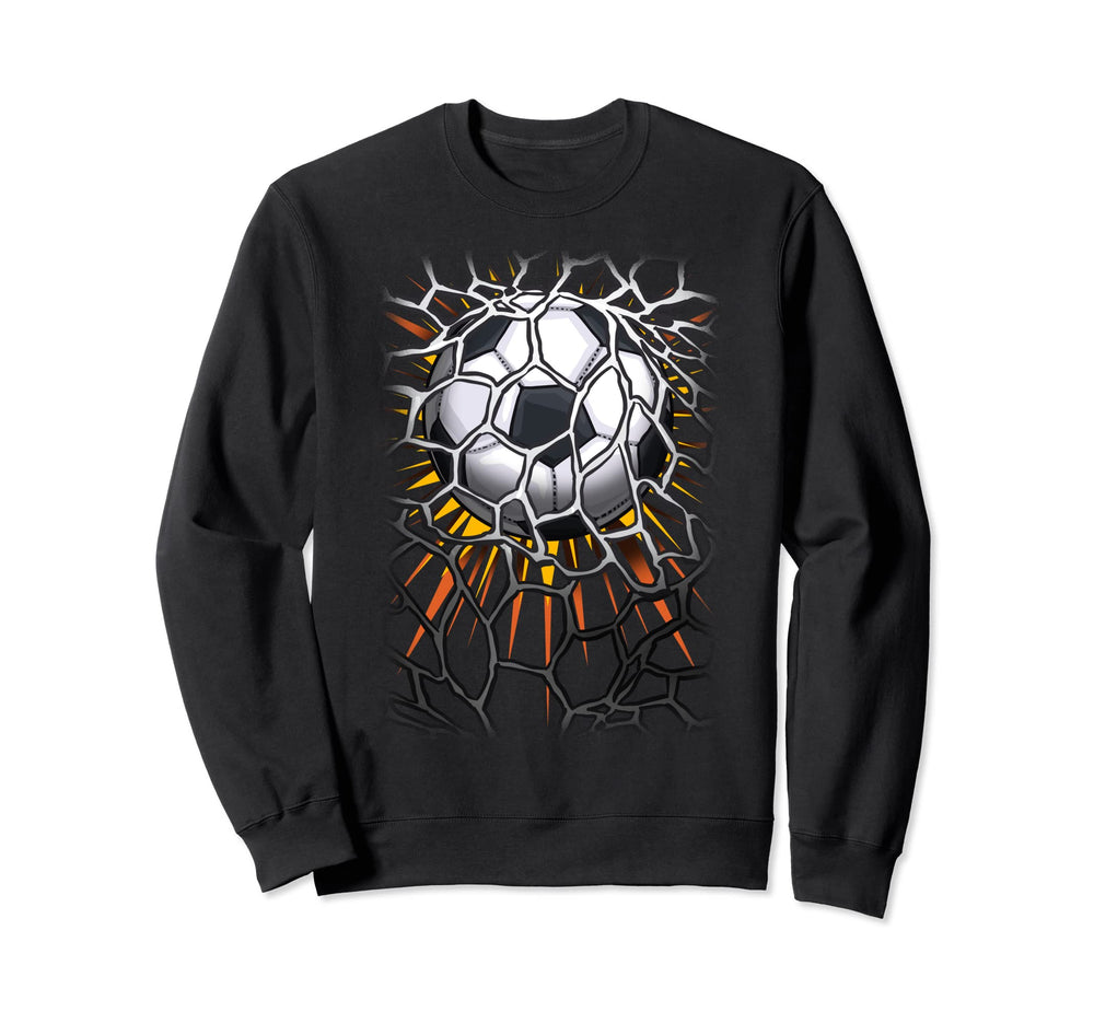 Football Ball Bulging Net From Sweatshirt - Graphic Print Men Women