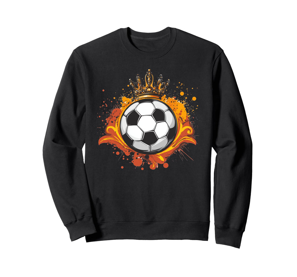 Awesome Soccer Ball Fit King Costume Sweatshirt - Trendy Graphic for Adults