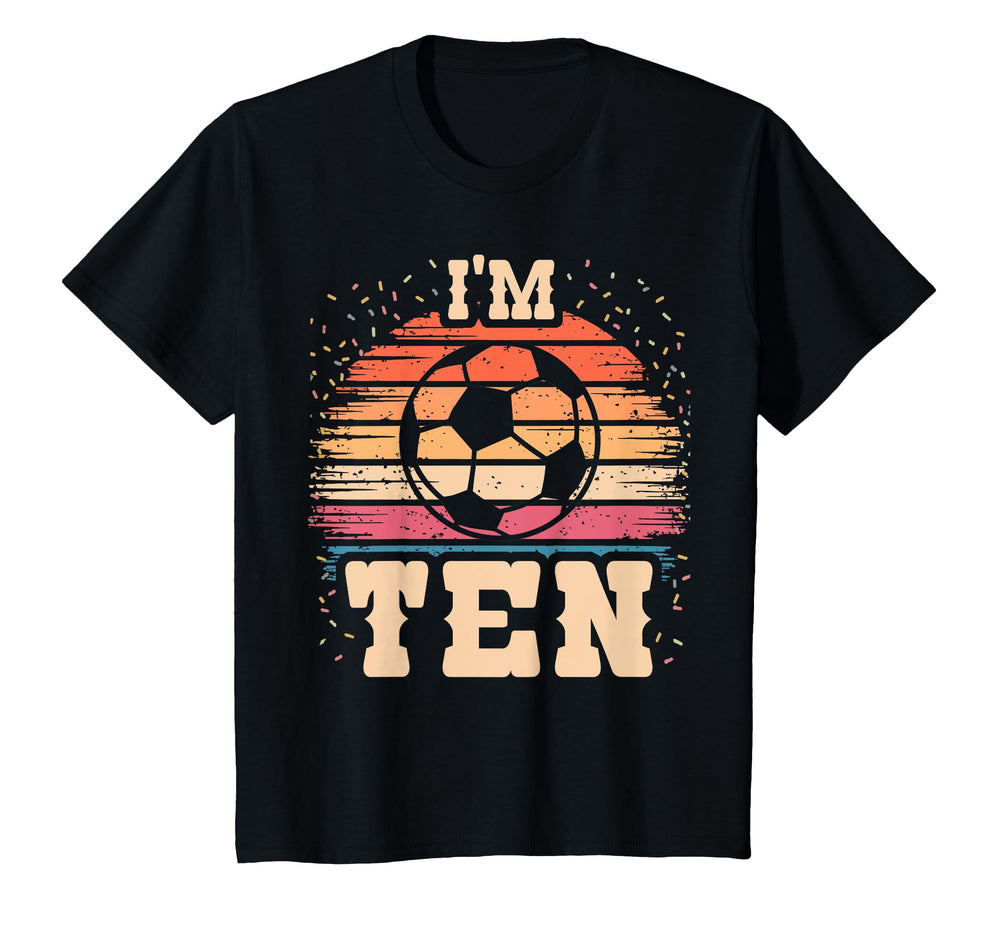 Soccer 10 Year Old Birthday 10Th Soccer T-Shirt - Graphic Print Men Women