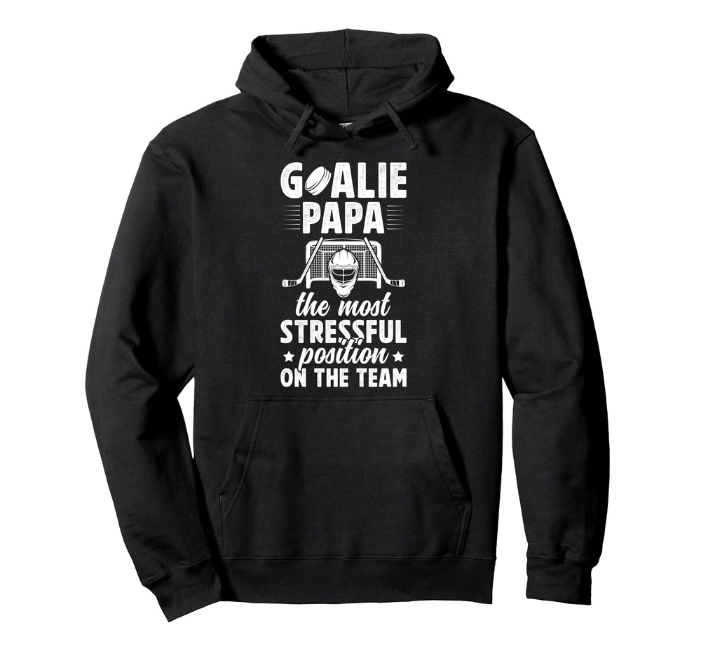 Funny Hockey Goalie Papa Ice Hoodie - Casual Everyday Wear for Adults