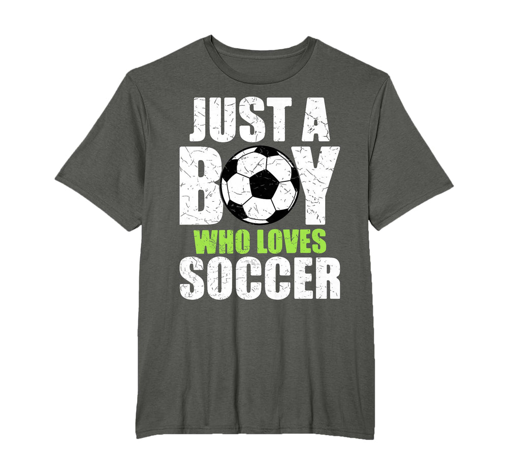 Just Who Loves Soccer Player Striker T-Shirt - Streetwear Style Men Women
