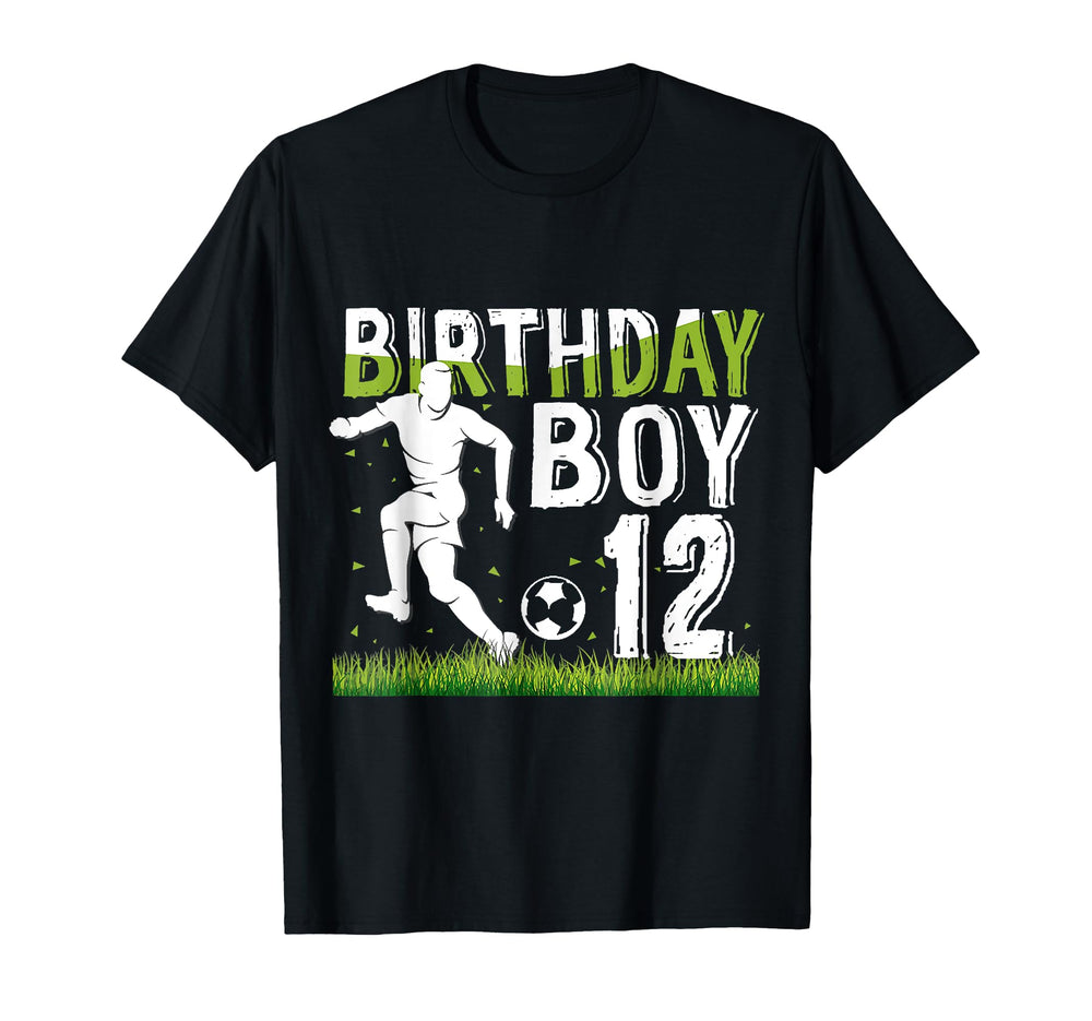Birthday 12 Year Old Soccer Birthday T-Shirt - Novelty Apparel Men Women