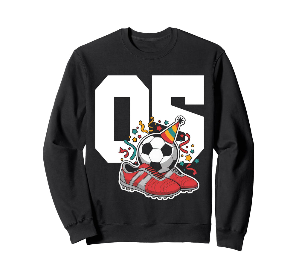 5 Soccer Birthday Gift Soccer Fan Sweatshirt - Minimalist Print Unisex
