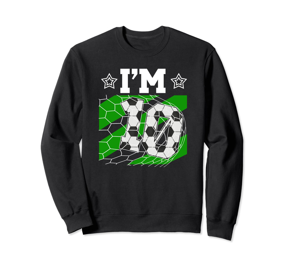 10Th Birthday Party Soccer 10 Sweatshirt - Casual Everyday Wear Men Women