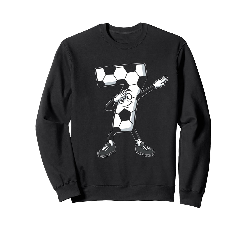 7Th Birthday 7 Year Old Soccer Sweatshirt - Minimalist Print Unisex