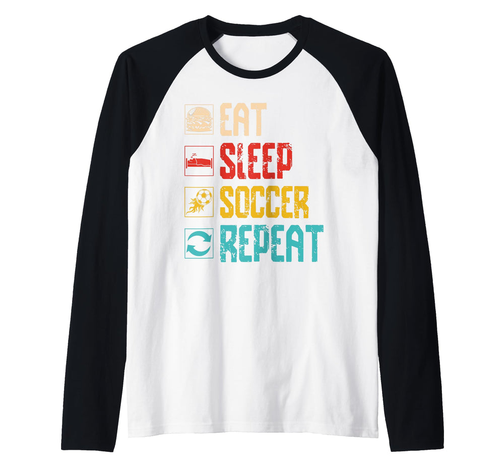 Eat Sleep Soccer Repeat Sports Team Sweatshirt - Fun Novelty Design Unisex