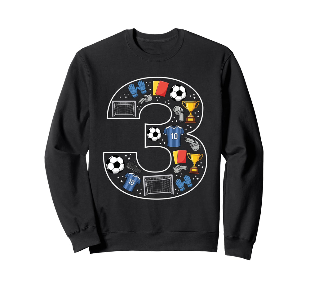 3Rd Birthday 3 Year Old Football Sweatshirt - Casual Everyday Wear Unisex