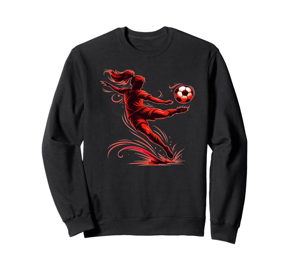 Powerful Soccer Mid Air Motion Sweatshirt - Custom Art Print Men Women