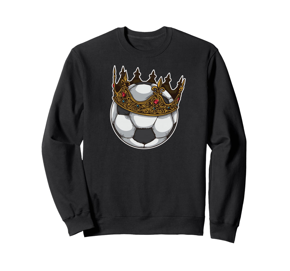 Soccer King Crown Best Player Sweatshirt - Minimalist Print Men Women