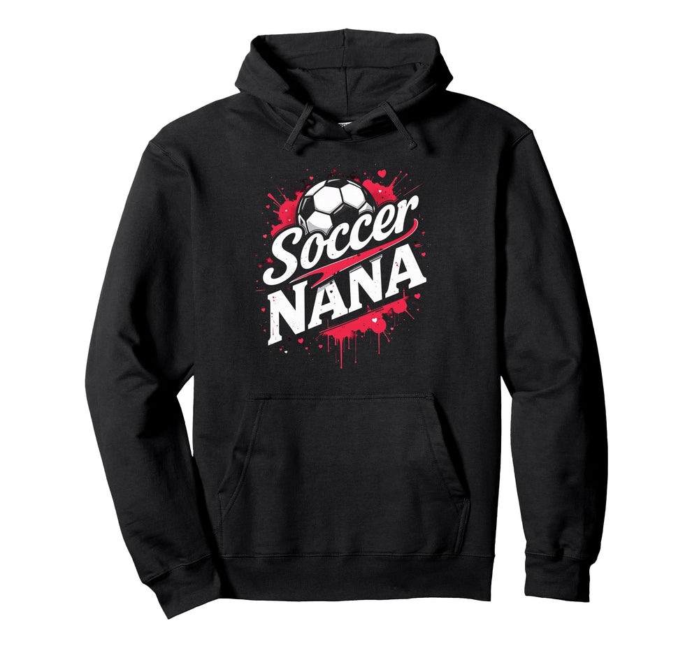 Proud Soccer Nana Funny Grandma Lover Heart Hoodie - Graphic Print Unisex