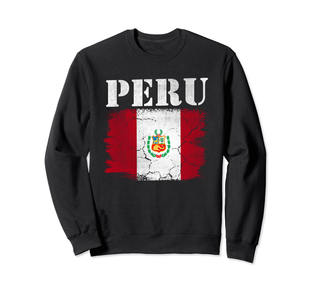 Peru Flag Patriotic Football Proud Sweatshirt - Graphic Print for Adults