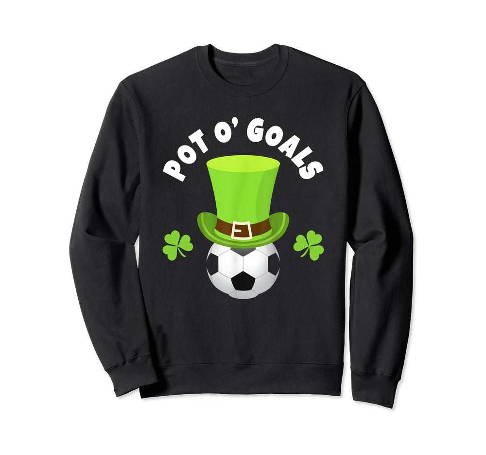 Soccer Team Striker St Patricks Sweatshirt - Minimalist Print for Adults
