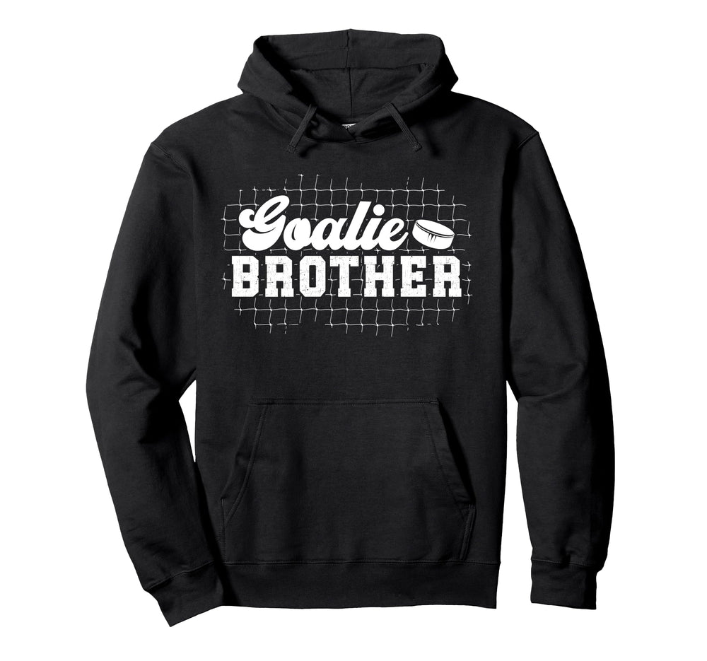 Ice Hockey Goalie Brother Hockey Keeper Hoodie - Minimalist Print Unisex