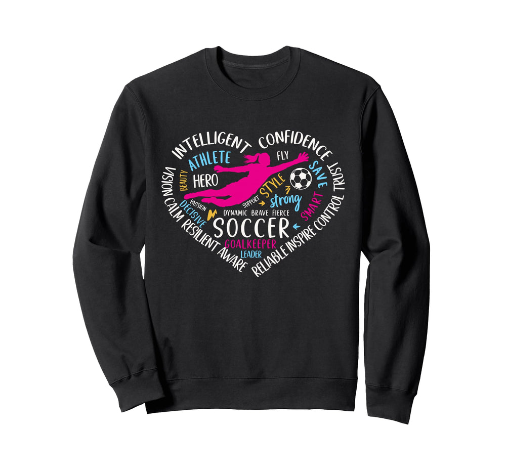 Soccer Goalkeeper Heart Love Sweatshirt - Aesthetic Graphic for Adults