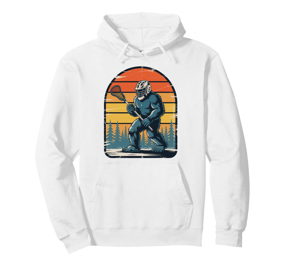 Lacrosse Goalie Bigfoot Lax Goalkeeper Hoodie - Minimalist Print Men Women