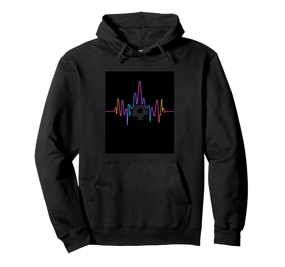 Minimalist Soccer Heartbeat Hoodie - Streetwear Style Men Women
