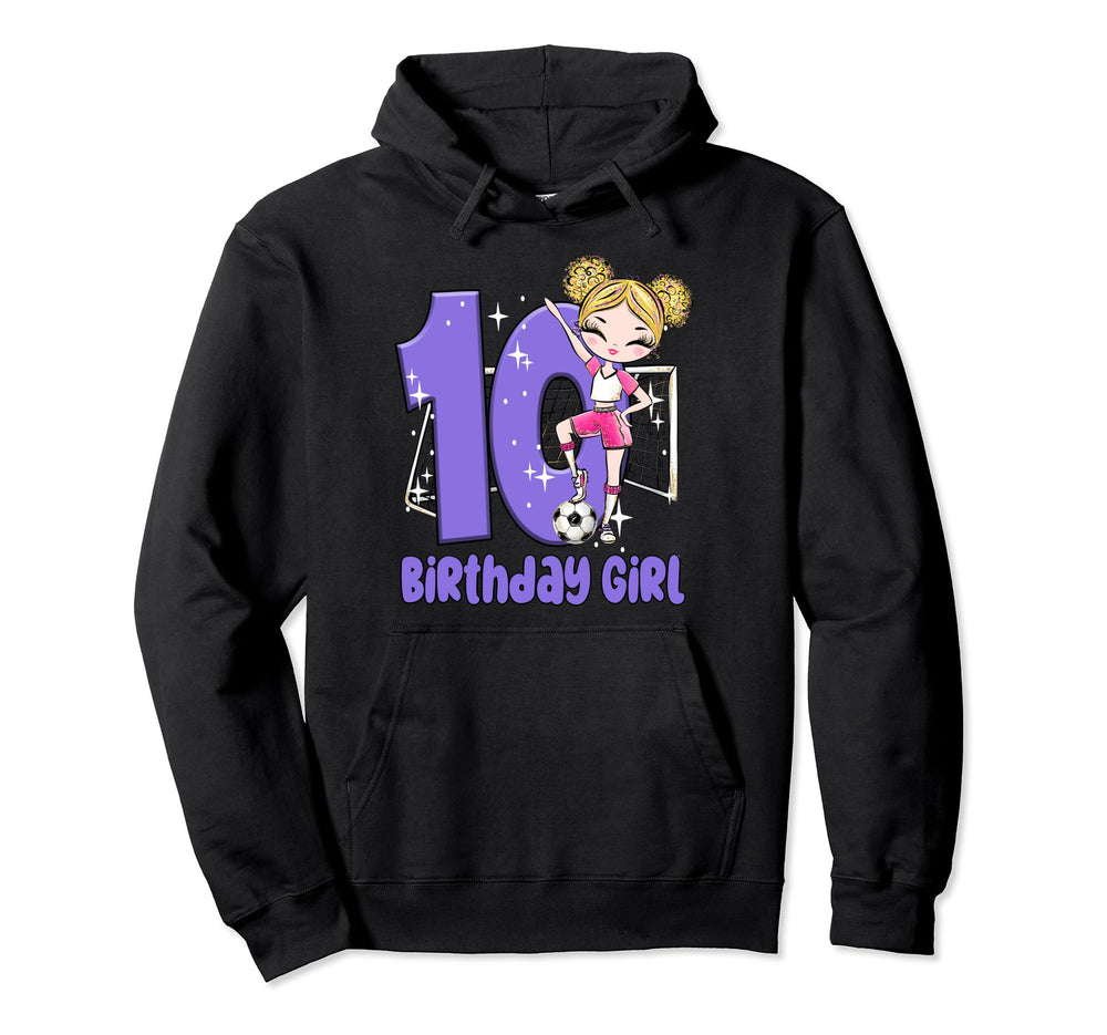 10Th Birthday Soccer Party Ten Double Hoodie - Casual Everyday Wear Unisex