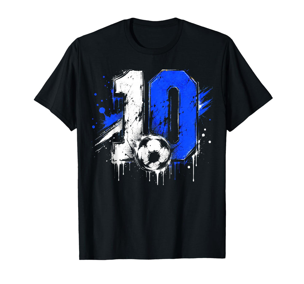Its My 10Th Soccer Birthday 10 T-Shirt - Minimalist Print for Adults