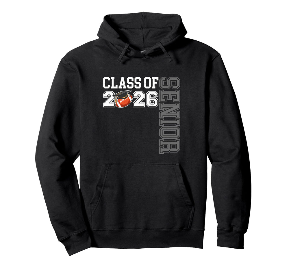 Class 2026 Senior Football Night Hoodie - Novelty Apparel for Adults