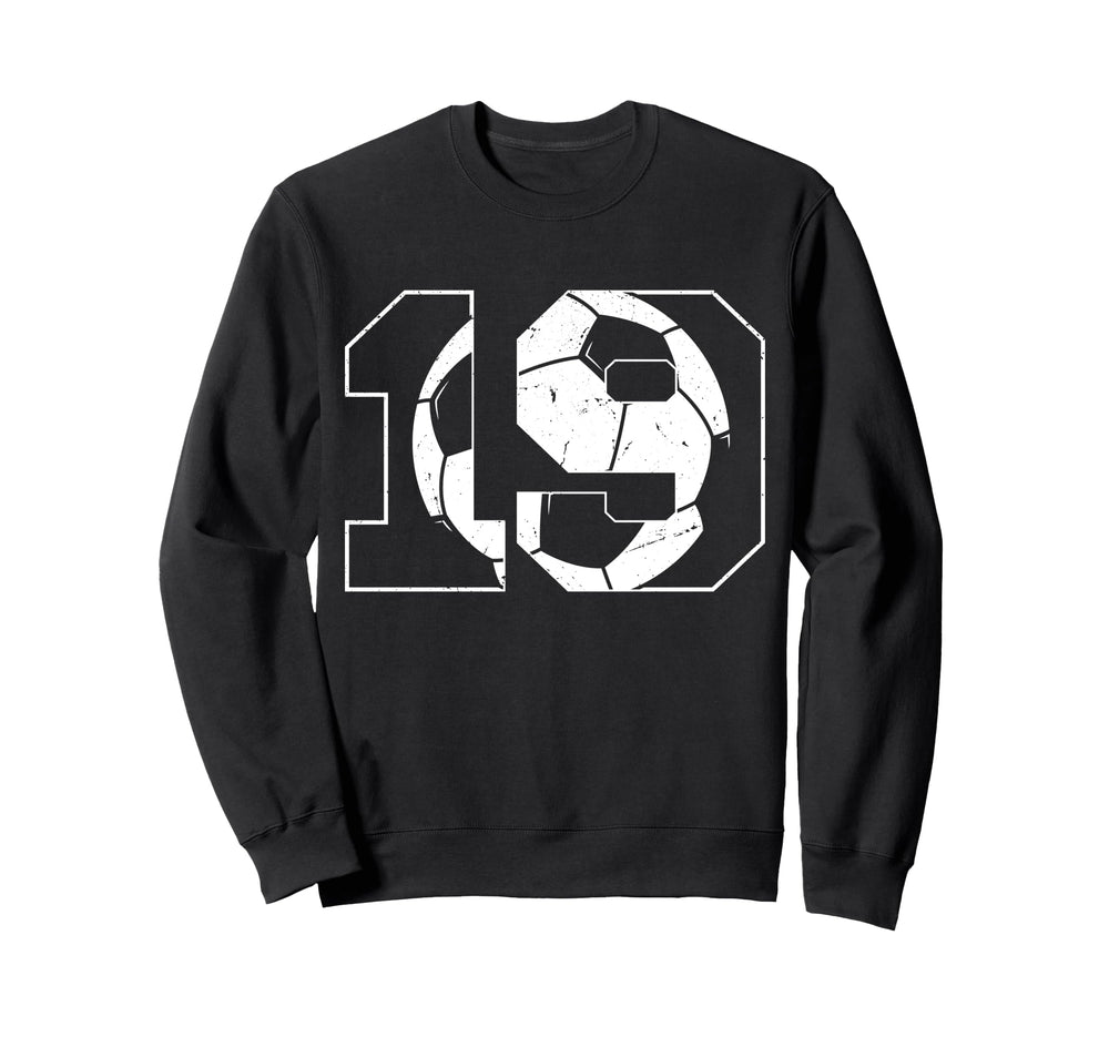 19Th Birthday Soccer Player Sweatshirt - Trendy Graphic for Adults