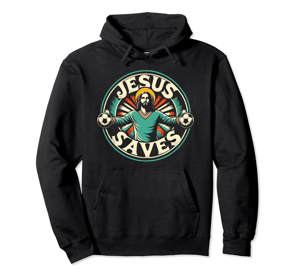 C J S Religious Christian Soccer Player Hoodie - Minimalist Print Unisex