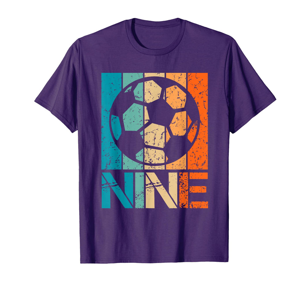 9Th Soccer Birthday 9 Year Old 9Yr T-Shirt - Aesthetic Graphic Men Women