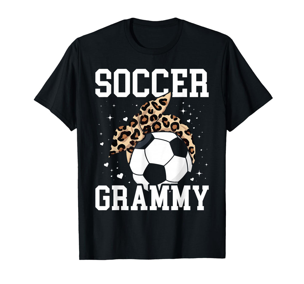 Soccer Grammy Leopard Funny Soccer T-Shirt - Trendy Graphic Men Women