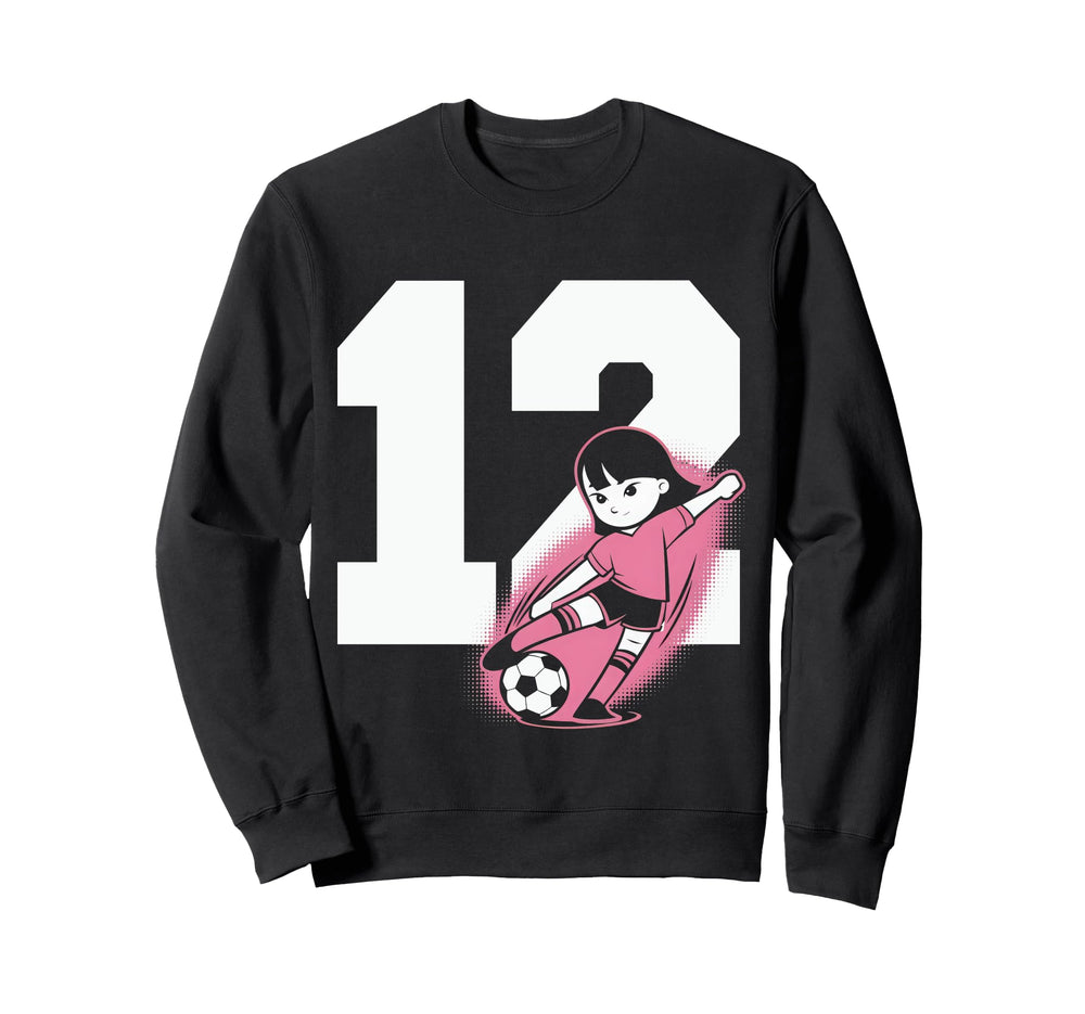 12 Soccer Birthday Gift Sweatshirt - Casual Everyday Wear for Adults