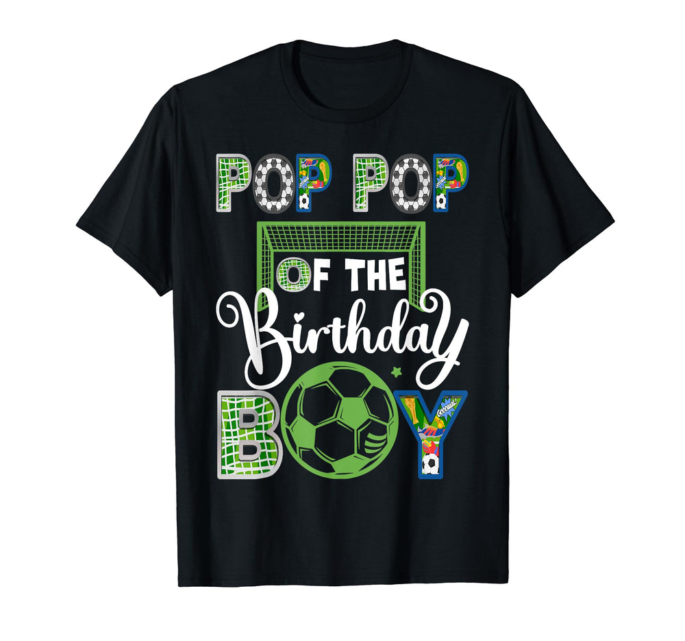 Pop Pop Birthday Soccer Baller T-Shirt - Minimalist Print for Adults