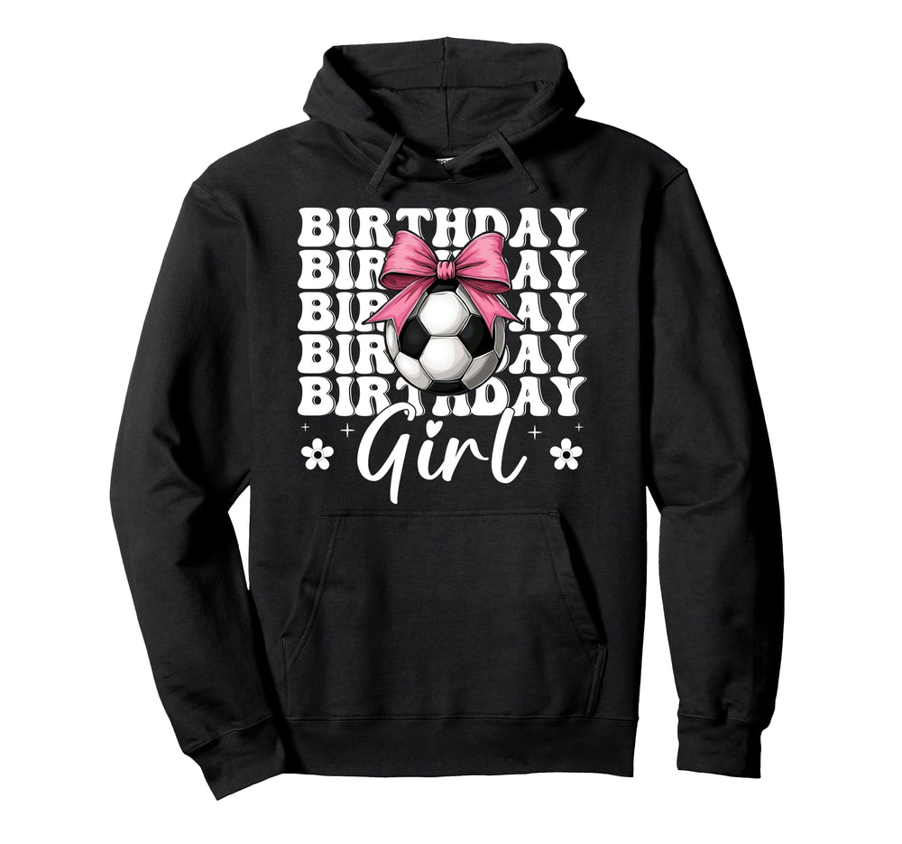 Birthday Soccer Soccer Mom Coquette Hoodie - Minimalist Print for Adults