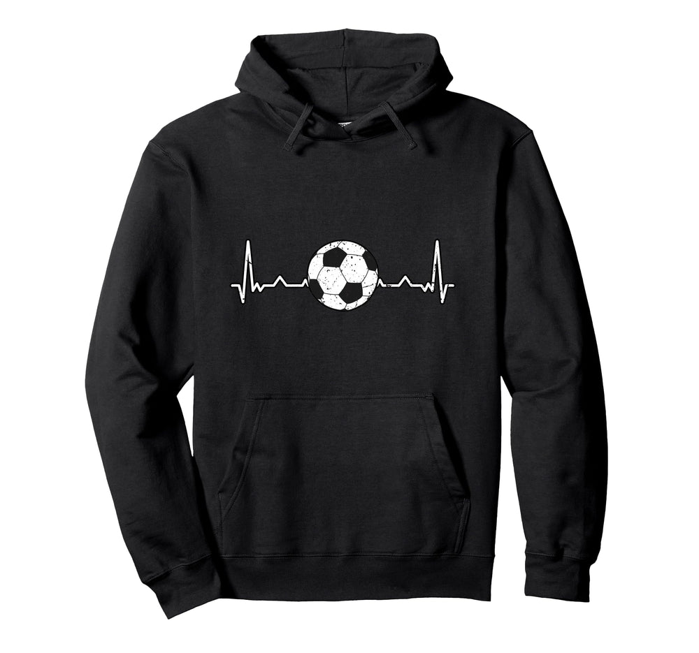 Soccer Heartbeat Love Futbol Ball Hoodie - Custom Art Print for Adults