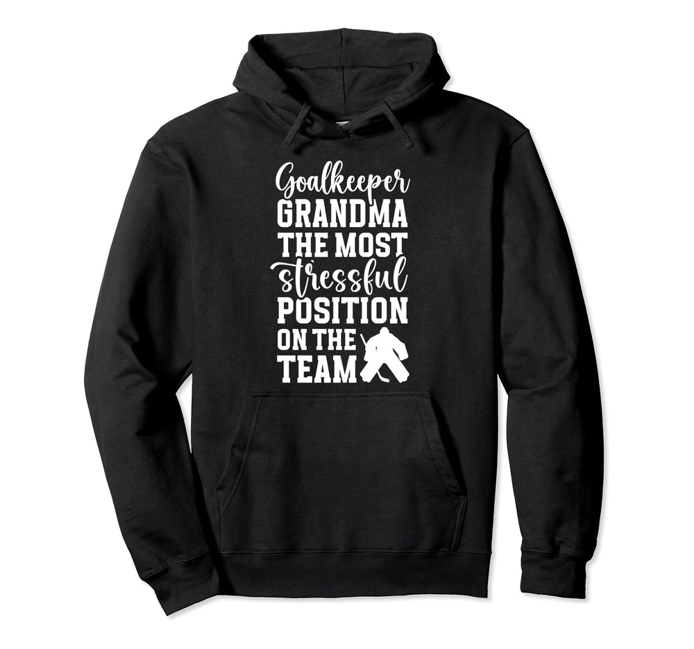 Funny Hockey Goalkeeper Grandma Hockey Hoodie - Minimalist Print Men Women