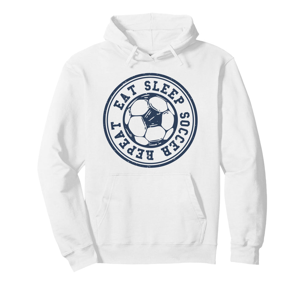 Eat Sleep Soccer Repeat Soccer Sports Hoodie - Trendy Graphic for Adults