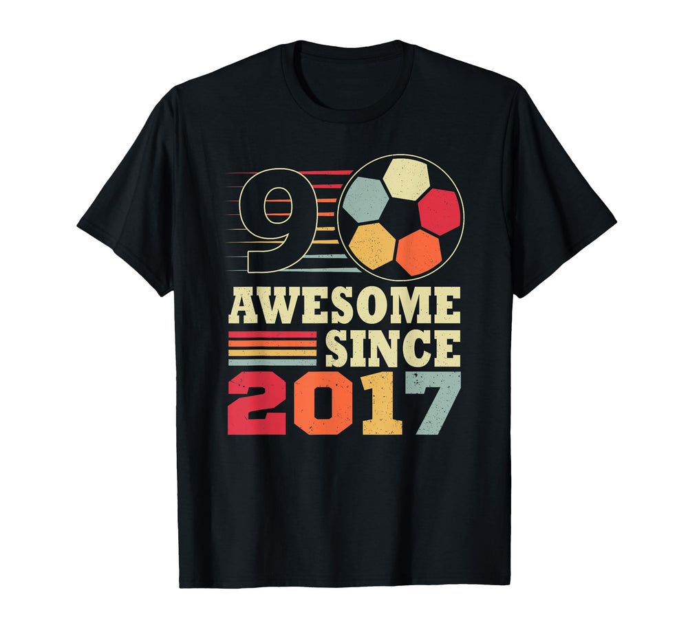 Awesome 9 Since 2017 Soccer 9Th T-Shirt - Streetwear Style for Adults