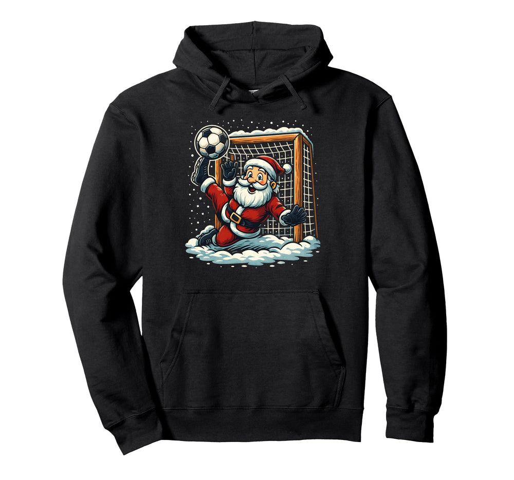 Santa Claus Soccer Goalie Sports Hoodie - Custom Art Print for Adults