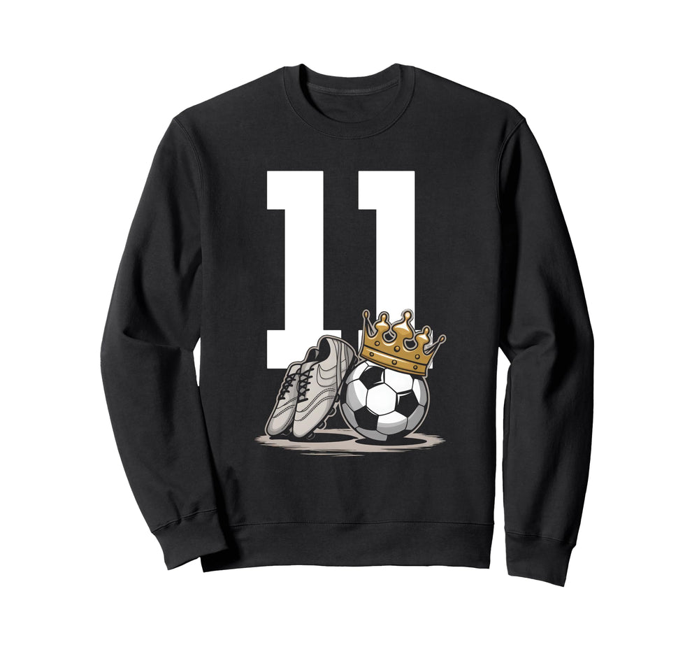 11 Soccer Birthday Gift Soccer Sweatshirt - Minimalist Print for Adults