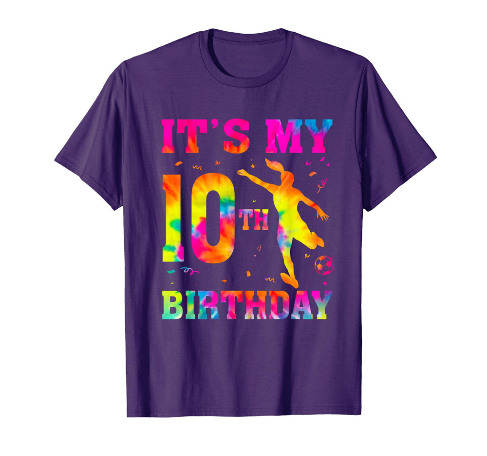 Its My 10Th Birthday Soccer 10 Year Old T-Shirt - Graphic Print Unisex