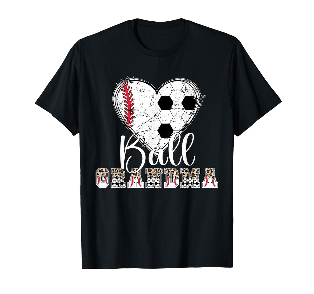 Ball Grandma Heart Soccer Baseball T-Shirt - Casual Everyday Wear Unisex