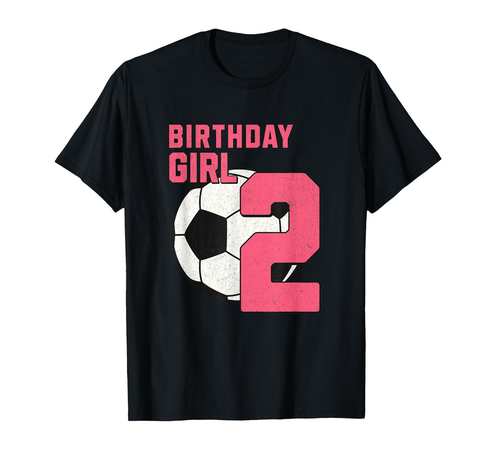 Soccer Football Birthday 2 Years Old T-Shirt - Unique Graphic for Adults