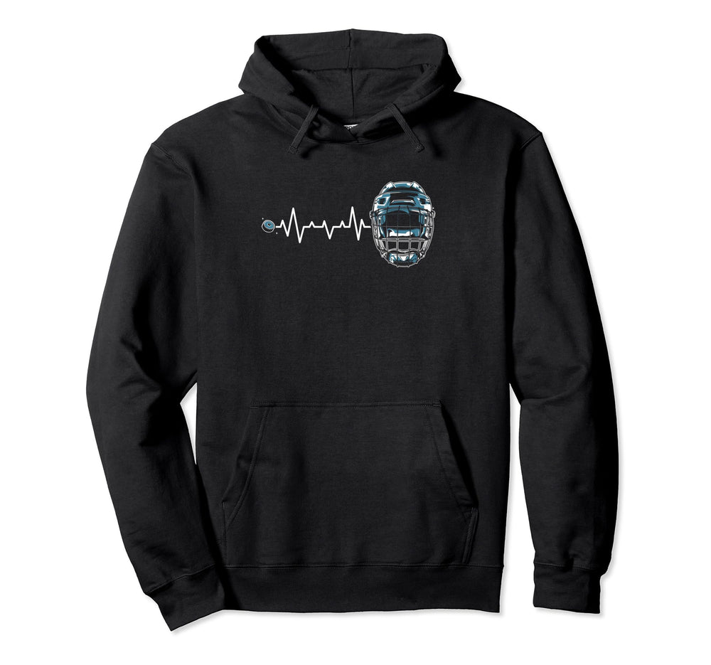 Ice Hockey Goalie Goalkeeper Ekg Hoodie - Custom Art Print for Adults