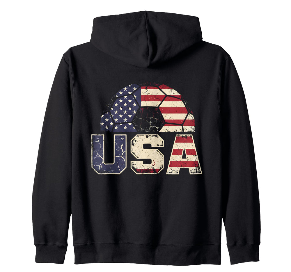 Usa Soccer American Flag Soccer Sweatshirt - Fun Novelty Design Unisex