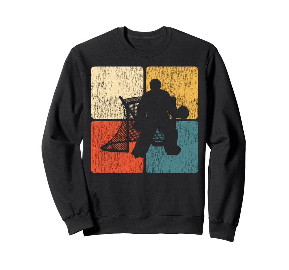 Ice Hockey Goalie Goalkeeper Sweatshirt - Minimalist Print for Adults