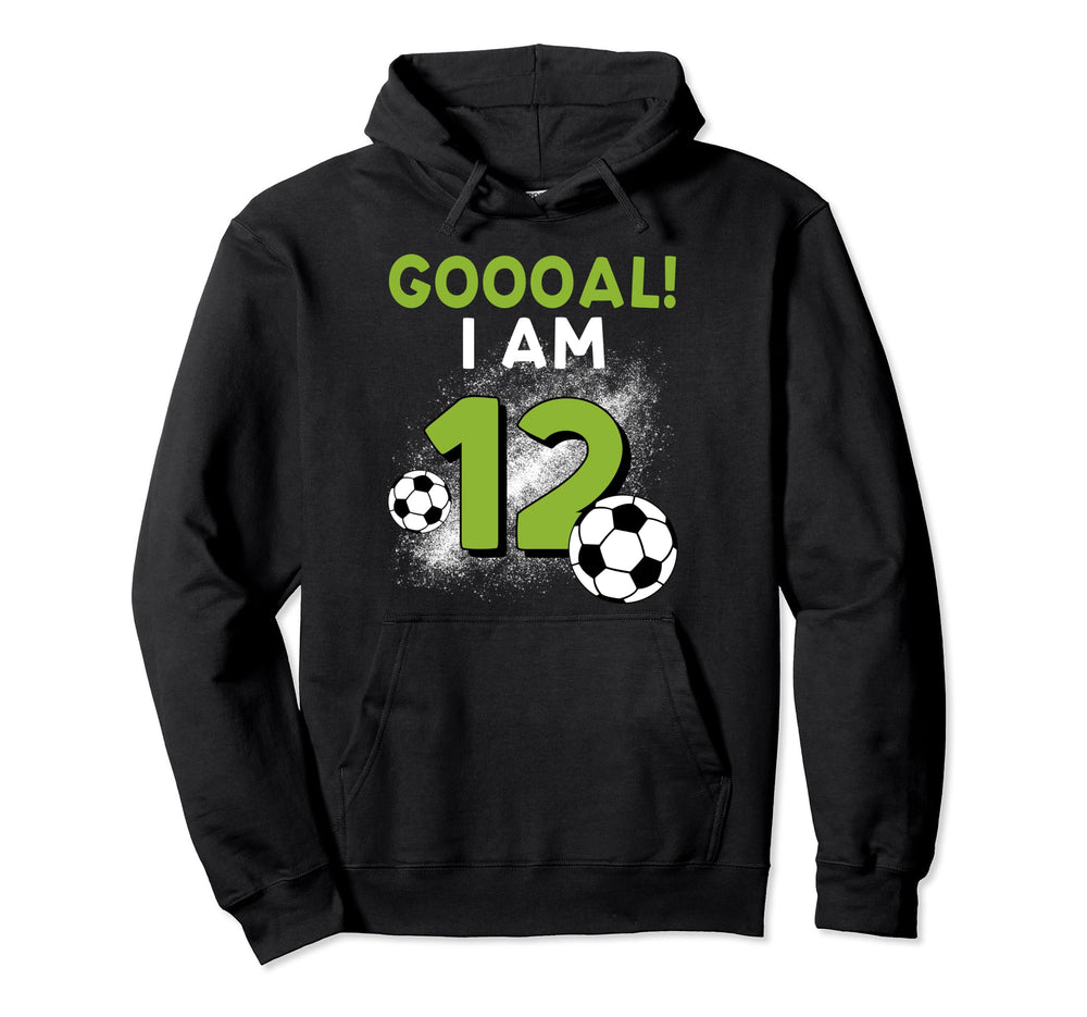 12Th Birthday Soccer Theme 12Year Old B Hoodie - Streetwear Style Unisex