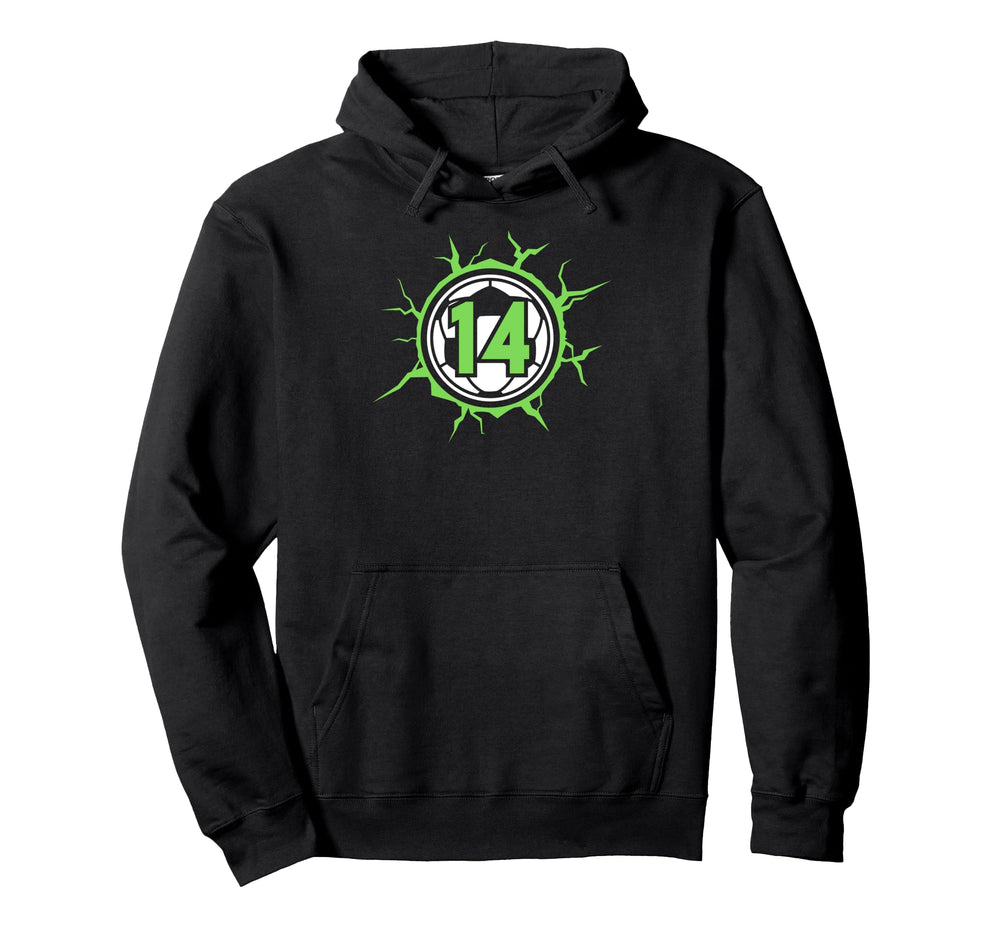 Soccer 14Th Birthday 14 Year Old Soccer Hoodie - Fun Novelty Design Unisex