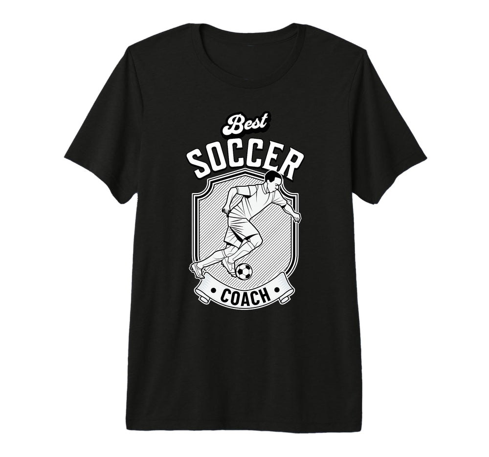 Fun Gift Best Soccer Coach Tri Blend T-Shirt - Graphic Print Unisex