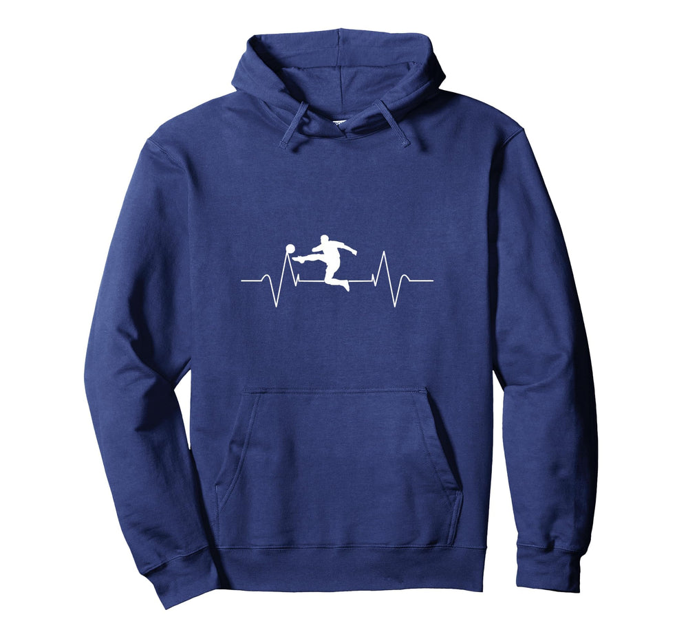Soccer Heartbeat Soccer Player Gift Hoodie - Aesthetic Graphic for Adults