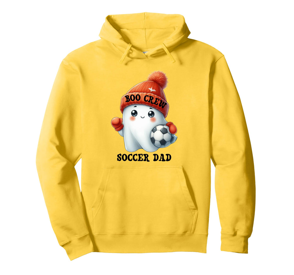 Halloween Soccer Dad Ghost Coffee Boo Crew Hoodie - Streetwear Style Unisex