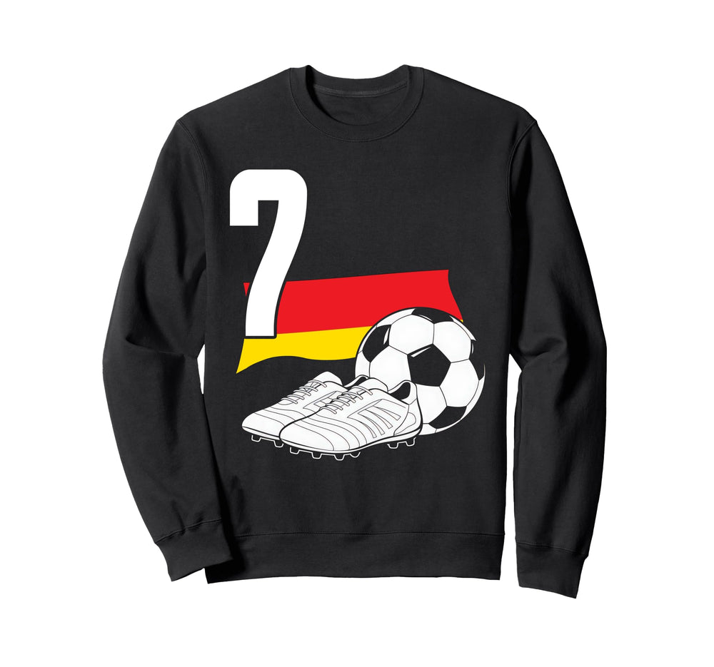 7 Soccer Birthday Gift Soccer Fan Sweatshirt - Minimalist Print Men Women