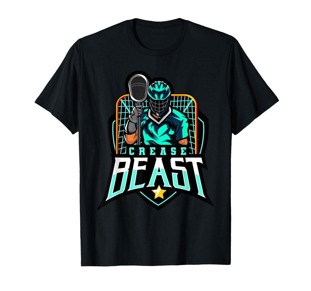Crease Beast Lacrosse Goalkeeper T-Shirt - Aesthetic Graphic for Adults