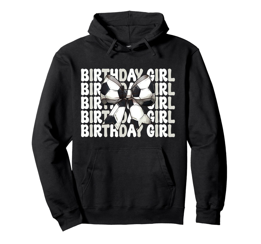 Birthday Soccer Coquette Bow Hoodie - Novelty Apparel Men Women